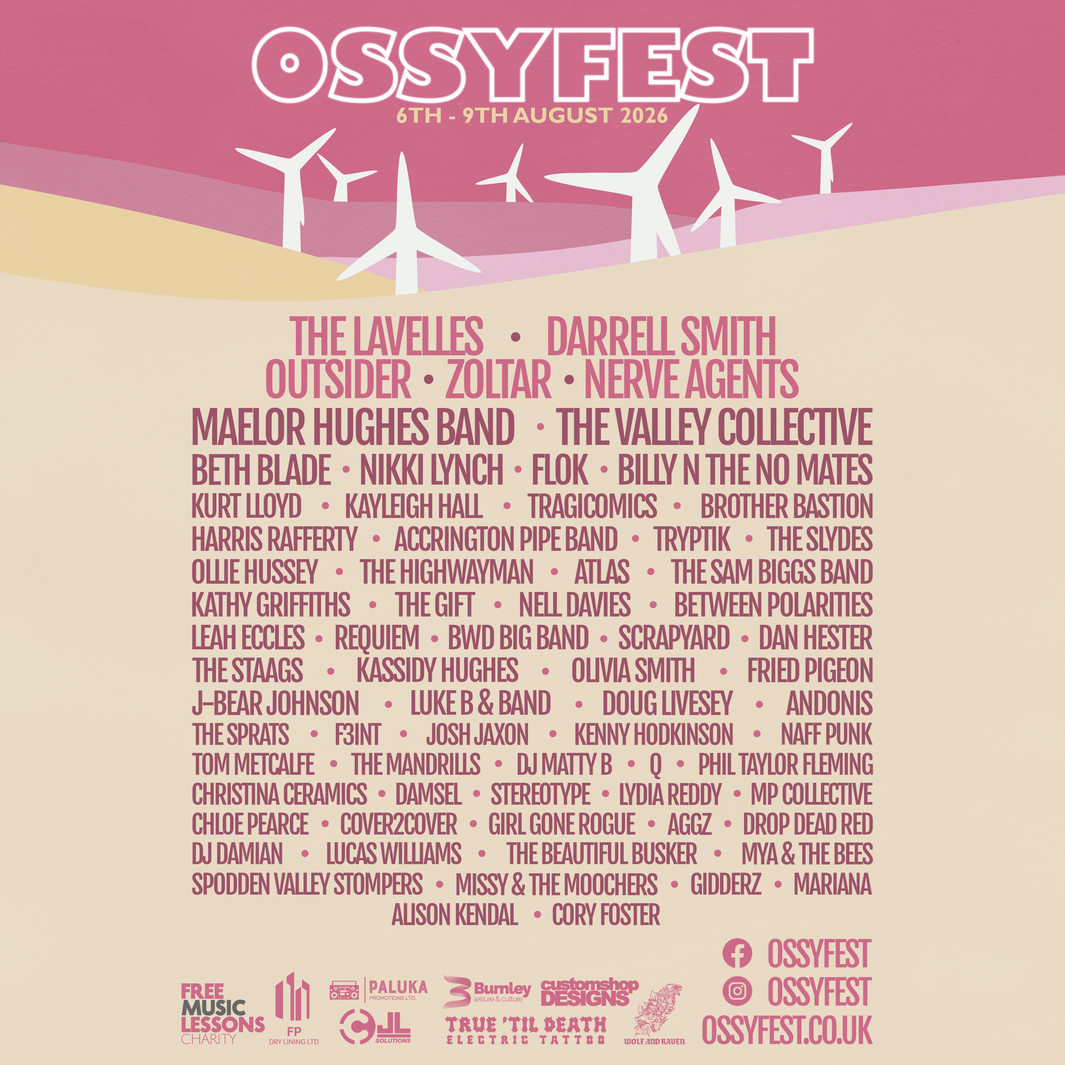 Ossyfest 2026 lineup